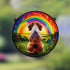 Beagle Rainbow Bridge Stained Glass Effect Suncatcher